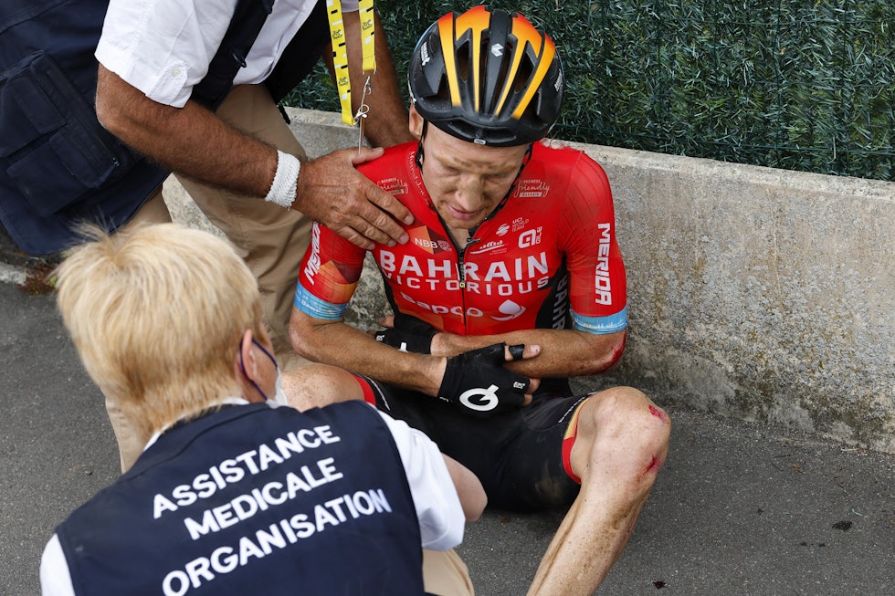 BRUDD: Jack Haig er ute av Tour de France med brudd for annet år på rad. Foto: Cor Vos