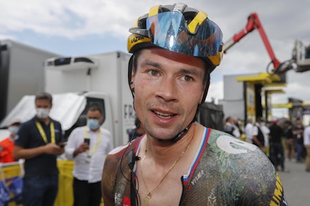 SKIHOPPER: Det har kanskje ikke så mye med Tour de France og gjøre, men slovenske Primoz Roglic er ikke bare en av verdens beste syklister, han har også vært en meget kompetent skihopper, som ble juniorverdensmester i 2007. Søndag står han over etappen i TDF. Foto: Cor Vos 