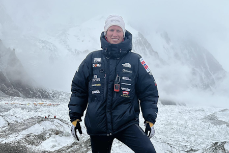 NÅDDE TOPPEN: Frank Løke nådde toppen av K2 natt til fredag. Foto: Instagram/Frank Løke Frank Løke