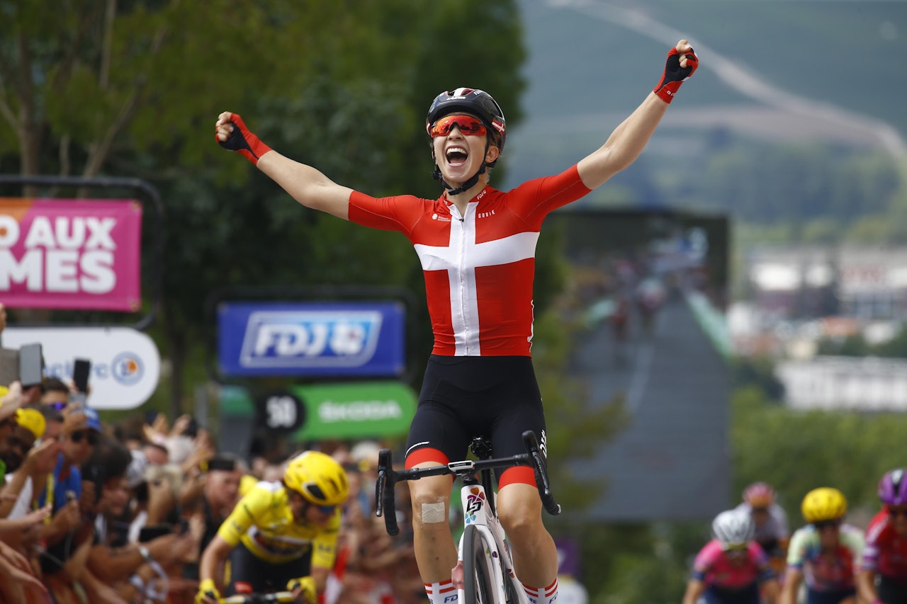 DANSK TRIUMF: Cecilie Uttrup Ludwig tok en strålende seier i Tour de France Femmes. Foto: Cor Vos