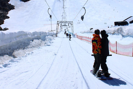 OPTIMISTER: Rett før påske ble Fonna Sport AS stiftet av noen initiativtakere sammen med Hordaland skikrets og Agder / Rogaland skikrets Bildet er fra et tidligere år. Foto: Visit Fonna personer i skiheis i Folgefonna