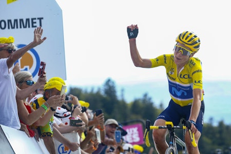 UTILNÆRMELIG: Annemiek van Vleuten jubler over etappe- og sammenlagtseier i den første utgaven av Tour de France Femmes. Foto: Cor Vos