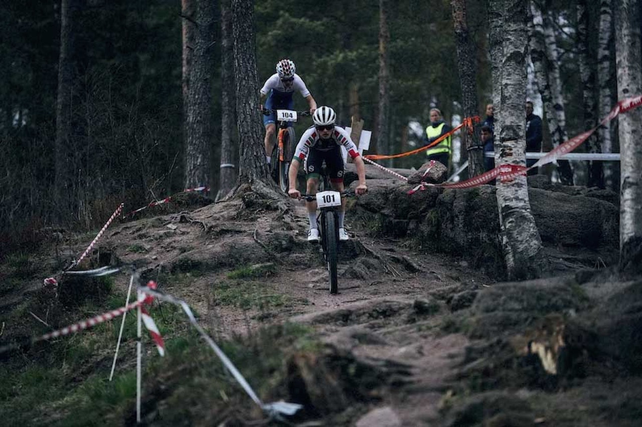 VM-TROPP: Både Martin Farstadvoll (front) og Sivert Ekroll er tatt ut til VM i terrengsykling. Foto: Kristoffer H. Kippernes. uttak vm terrengsykling