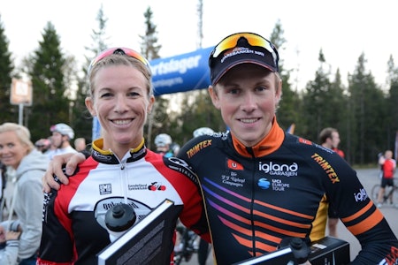HUSKER DU? Carl Fredrik Hagen vant Oslo Klatrekonge flere ganger før han ble proff. Her fra 2016, med klatredronningen Trude Natholmen. Foto: Marcus Liebold.