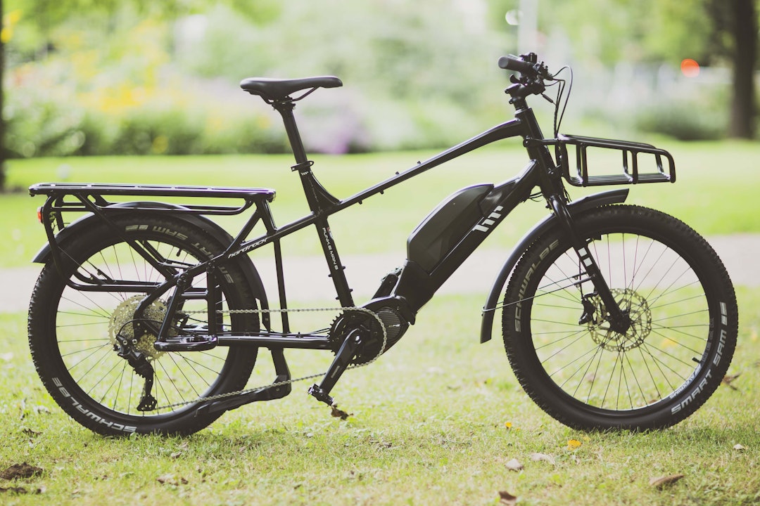 LANG VARIANT: Hard Rocx Funk-E er en morsom transportsykkel med motor. Foto: Kristoffer H. Kippernes test hard rocx funk e