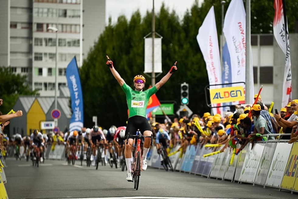 ETAPPESEIER I L'AVENIR: Wærenskjold vinner den 1. etappen i Tour de l'Avenir. Foto: Anouk Flesch / Tour de l'Avenir