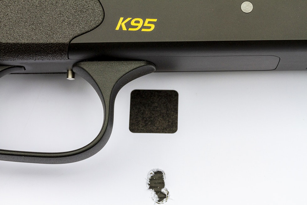 Svært presis: Det er ingenting å si på presisjonen til K95, men det kreves da når du kun har ett skudd.