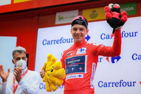 I FØRERSETET: Remco Evenepoel er i øyeblikket den store favoritten til å vinne Vuelta a España 2022. Foto: Cor Vos I FØRERSETET: Remco Evenepoel er i øyeblikket den store favoritten til å vinne Vuelta a España 2022. Foto: Cor Vos