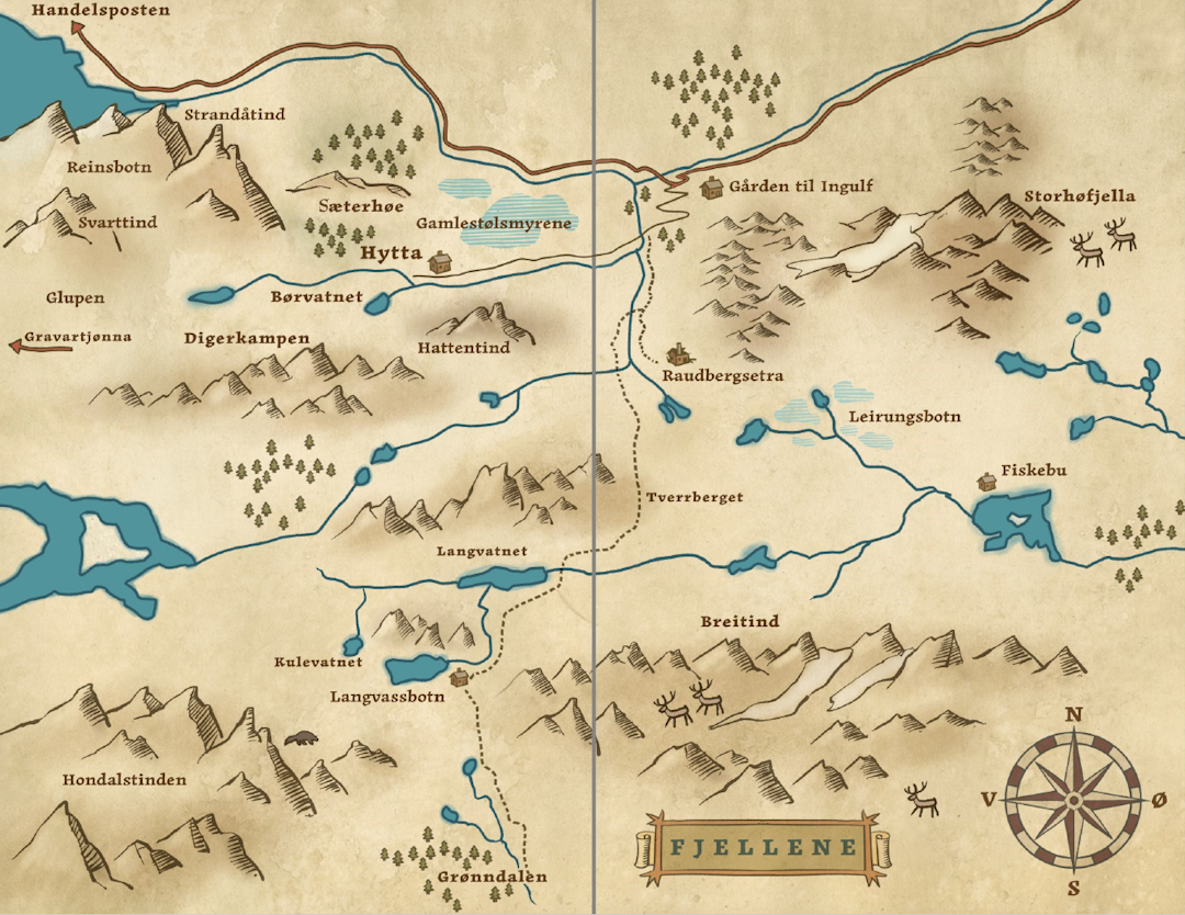 UTSNITT: – Fjellene har meg nå» handler om en mann (forfatteren) som har konstruert en pelsjegersimulator.  Også fjellene han vandrer i er fiktive. «Jeg har skrevet om fjellene i sin alminnelighet, om fjellenes vesen. Ikke ett bestemt fjellområde. Du finner ikke fjellene mine hos Statens Kartverk. Eller omvendt: De er over alt. UTSNITT: – Fjellene har meg nå» handler om en mann (forfatteren) som har konstruert en pelsjegersimulator.  Også fjellene han vandrer i er fiktive. «Jeg har skrevet om fjellene i sin alminnelighet, om fjellenes vesen. Ikke ett bestemt fjellområde. Du finner ikke fjellene mine hos Statens Kartverk. Eller omvendt: De er over alt.