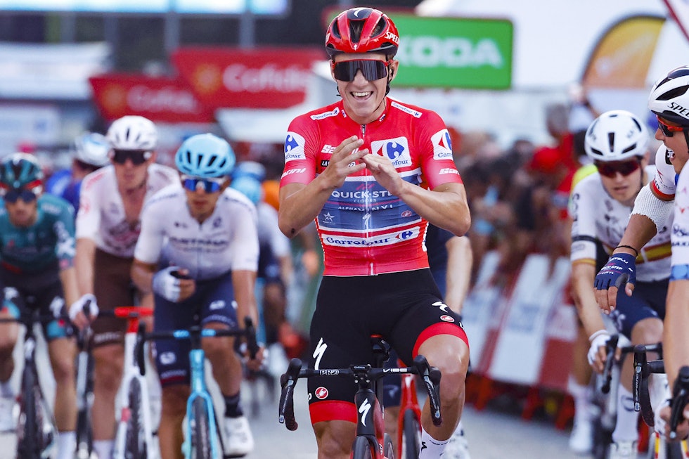 VANT I FJOR: Remco Evenepoel tok sin første Grand Tour-seier i fjorårets Vuelta. Foto: Cor Vos