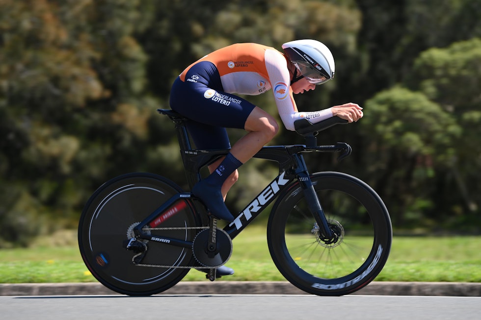 I AKSJON: Ellen van Dijk, her underveis på sin tempo i Wollongong. Foto: Cor Vos I AKSJON: Ellen van Dijk, her underveis på sin tempo i Wollongong. Foto: Cor Vos