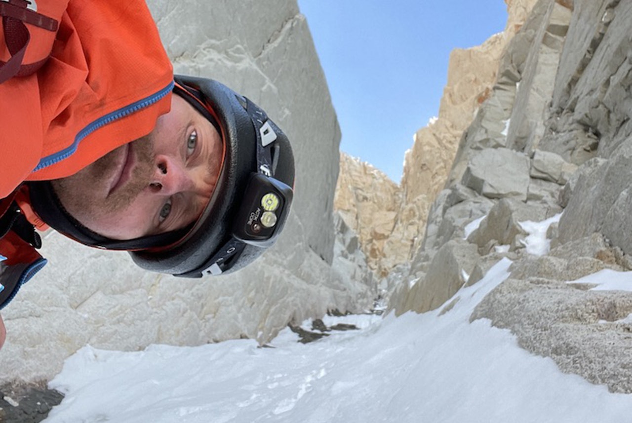 FØRST, ALENE OG VINTERSTID: En av Colin Haleys mange selfier fra den imponerende turen i Patagonia.