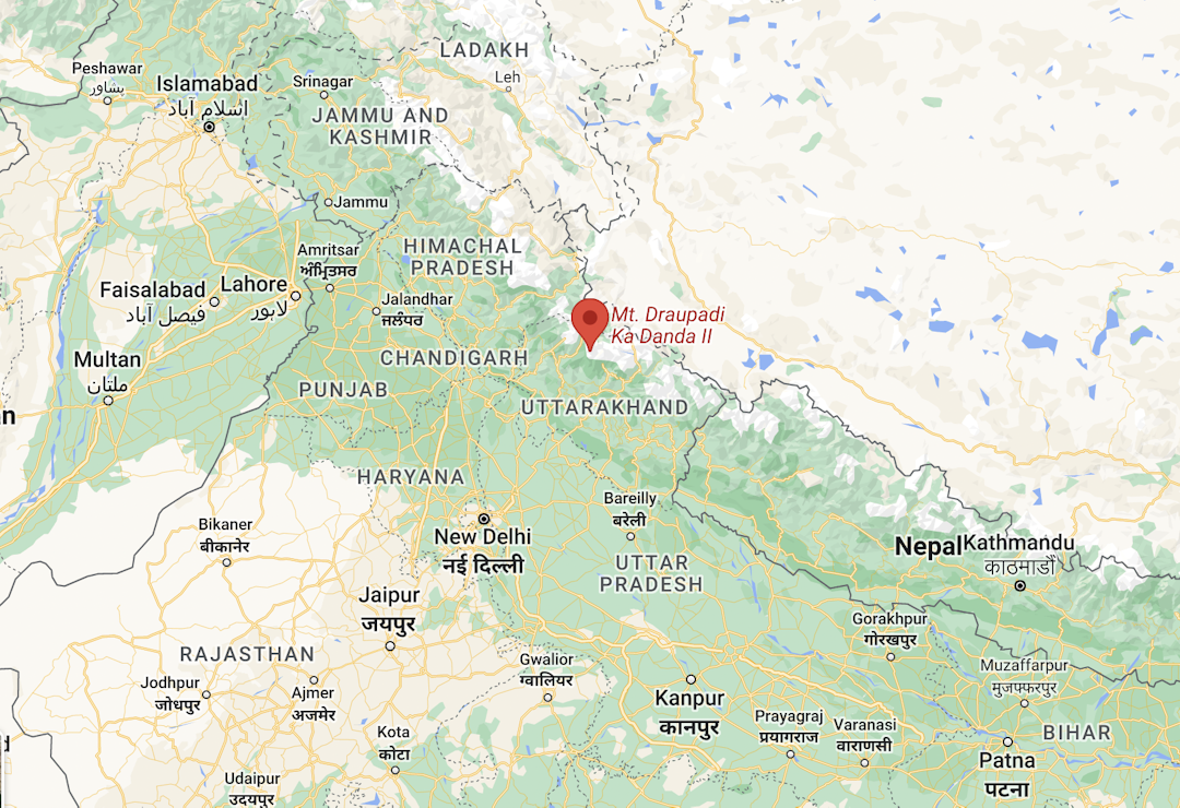 Draupadi ka Danda II ligger i India, nordøst for New Delhi. Draupadi ka Danda II ligger i India, nordøst for New Delhi.