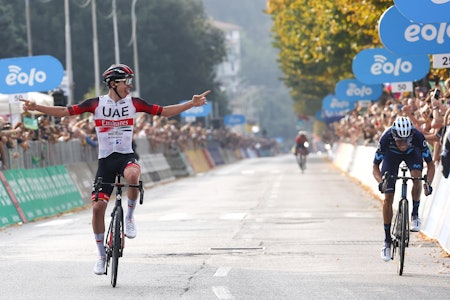 VANT IGJEN: Tadej Pogacar vant for andre år på rad i Il Lombardia. Foto: Cor Vos