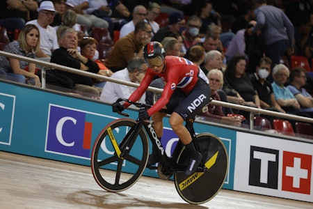 MEDALJEN GLAPP: Anita Yvonne Stenberg lykkes ikke med å sikre medaljen i omnium. Foto: Cor Vos