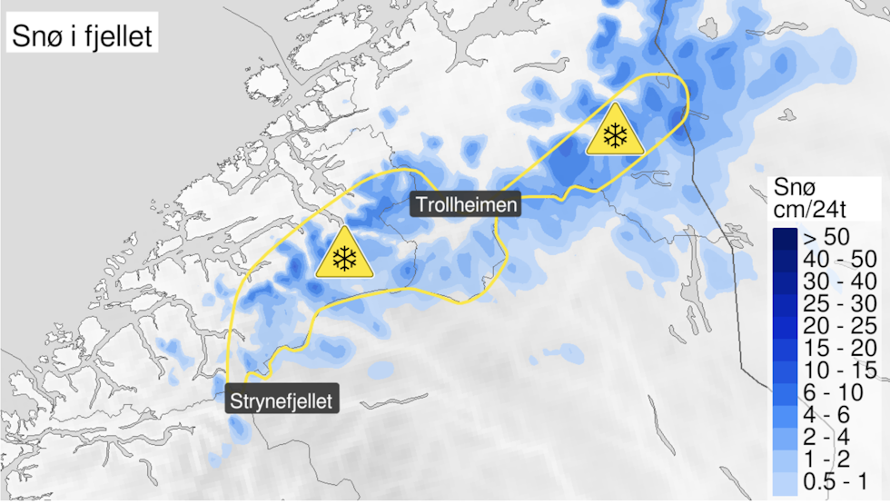 Snø i tre ulike fylker | FRIFLYT.NO