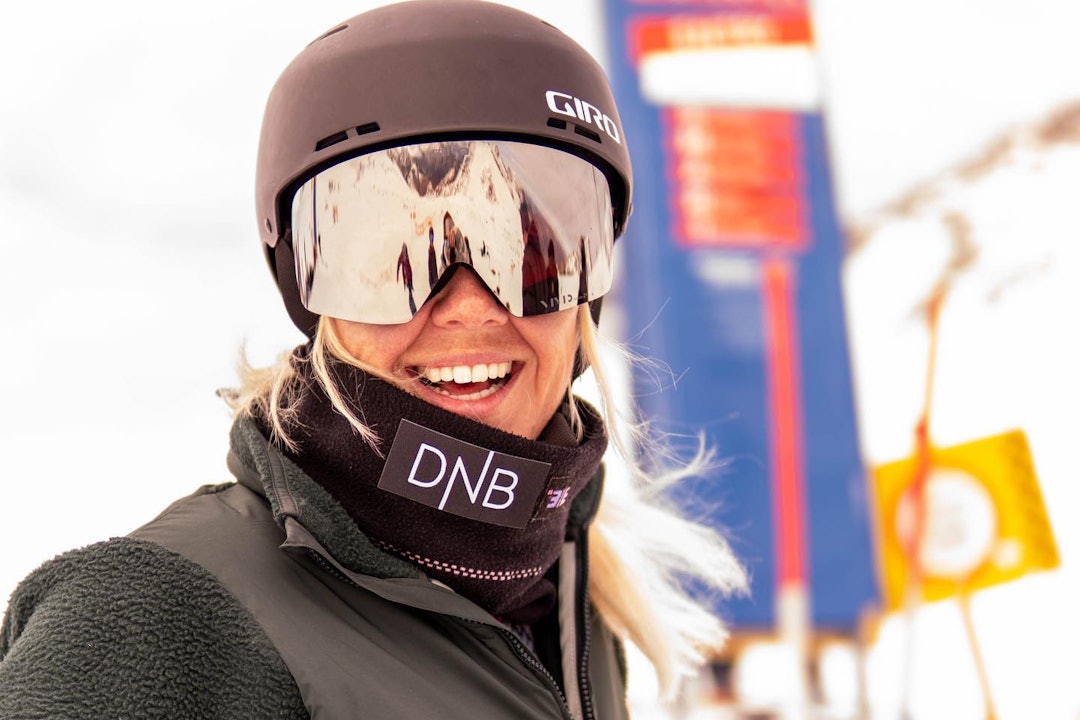 PÅ PALLEN: Sandra Eie kom på pallen i verdenscupåpningen. Foto: Nor Freeski PÅ PALLEN: Sandra Eie kom på pallen i verdenscupåpningen. Foto: Nor Freeski