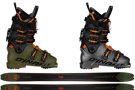 DYNAFIT TIGARD: Serien lanseres høsten 2023, og inneholder blant annet to par støvler og ett par brede toppturski. DYNAFIT TIGARD: Serien lanseres høsten 2023, og inneholder blant annet to par støvler og ett par brede toppturski.