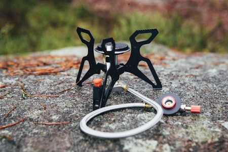 TEST AV BRENNERE: Denne modellen får du hos Biltema. Foto: Kristoffer H. Kippernes biltema brenner