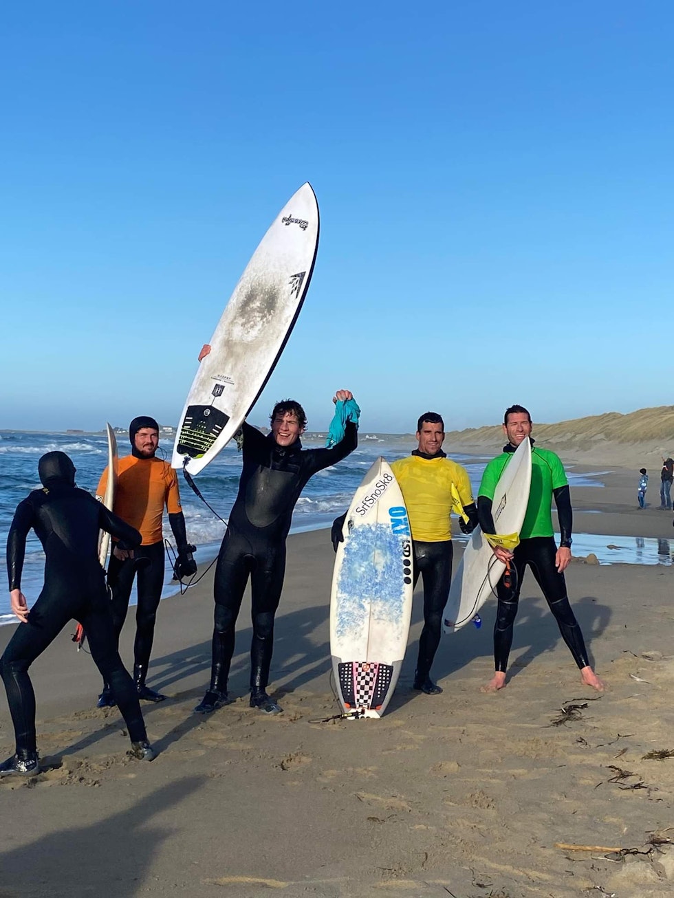 OPEN HERRER: Anker Olsen Frantzen kunne juble høyest på Boresranden etter å ha sikret NM gullet i surf Anker Olsen Frantzen kunne juble høyest på Boresranden etter e ha sikret NM gullet i surf