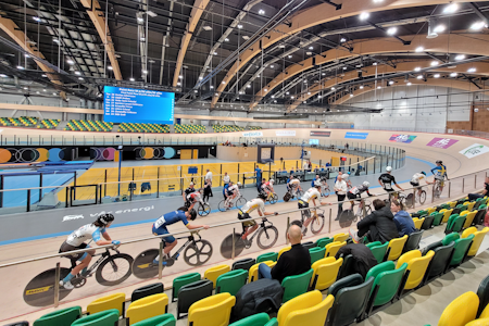 HISTORISK REKORDHELG: For første gang ble det arrangert nordisk mesterskap i banesykling i Sola Arena. Foto: Jon Petter Nordbø HISTORISK REKORDHELG: For første gang ble det arrangert nordisk mesterskap i banesykling i Sola Arena. Foto: Jon Petter Nordbø