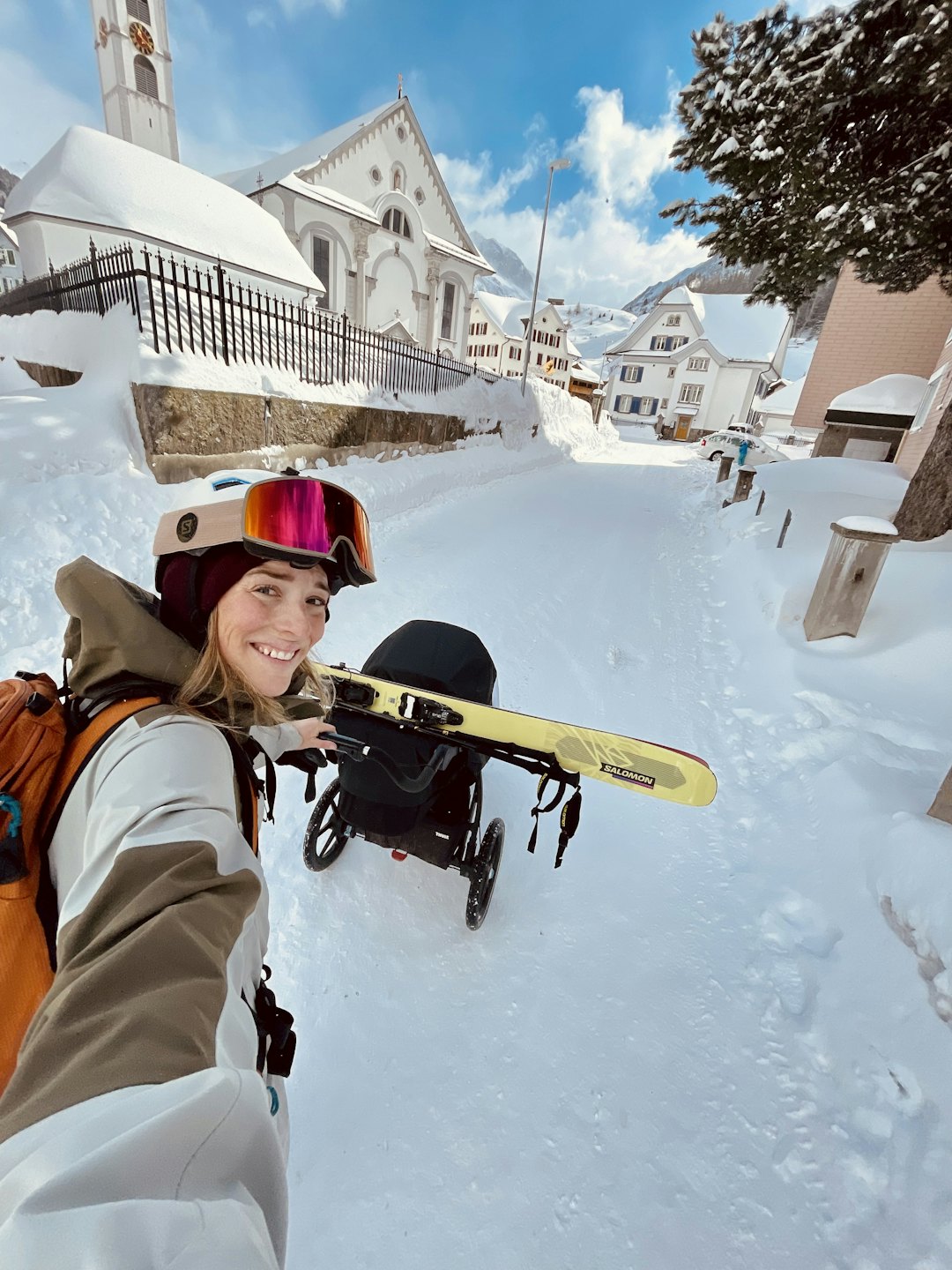 SUPERMAMMA: Heidi Pallin Aaring fra skifilmen Mom´s turn. Foto: Privat