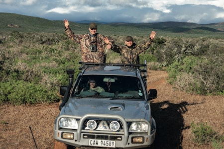 Afrika-bølgen: Ole-Petter Sætre og Øyvind Mellum er begge enige om at de gjerne vil tilbake til Sør-Afrika på jakt, etter å ha opplevd eventyret på Thorndale.