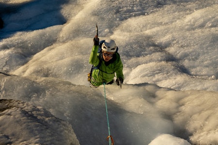 HØSTFØRE: Tammy Muir på vei opp Kongsvollfossen i Drivdalen sist lørdag. Foto: Nelson Neirinck HØSTFØRE: Tammy Muir på vei opp Kongsvollfossen i Drivdalen sist lørdag. Foto: Nelson Neirinck