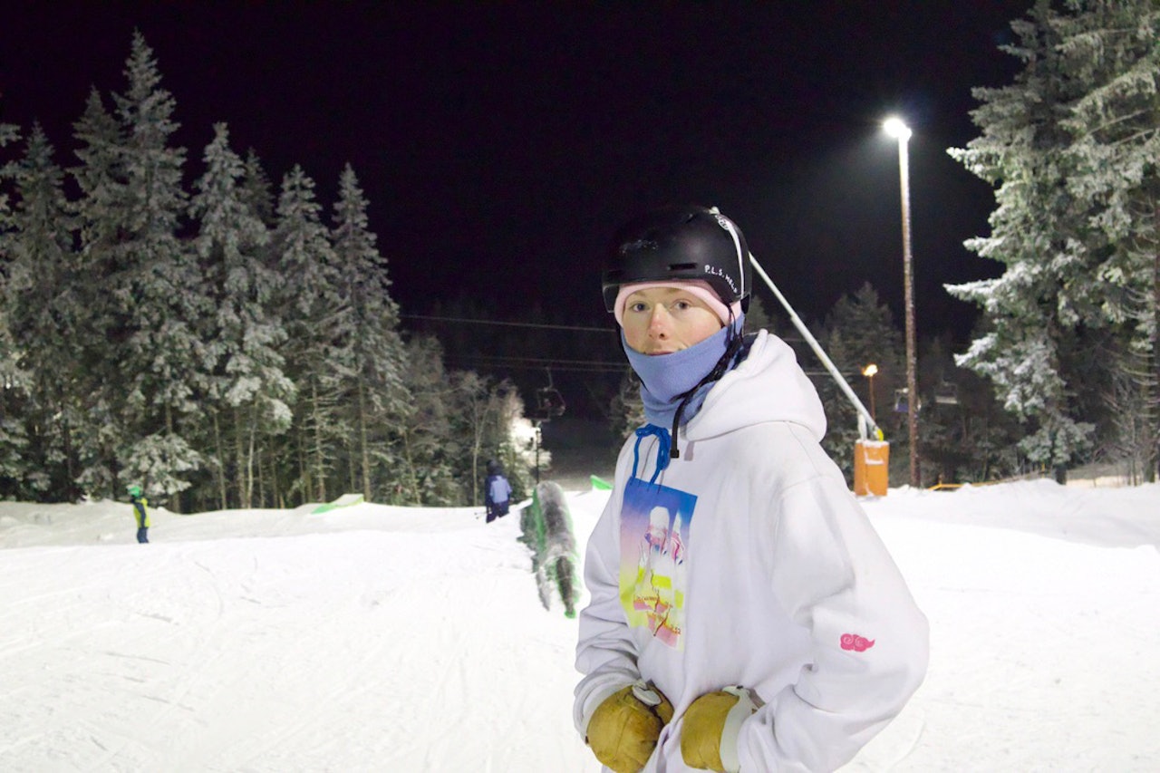 PARKENTUSIAST: Eirik Zahl Slora er sportssjef på Wang Romerrike Freeski/Snowboard, og en ivrig jibber. Foto: Fredrik Ouren Jostad