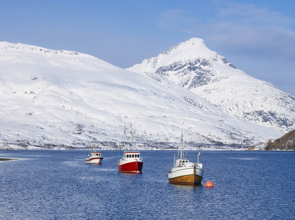 Kaldfjorden på Kvaløya ligger rett ved mange av de mest populære toppturene i nærområdet til Tromsø © Bård Løken Kaldfjorden på Kvaløya ligger rett ved mange av de mest populære toppturene i nærområdet til Tromsø © Bård Løken
