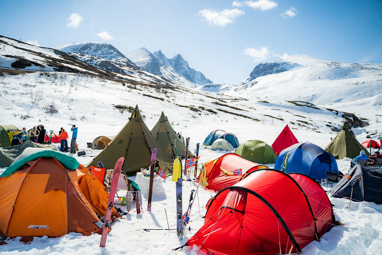 Camp på High Camp Turtagrø. Foto: Brynjar Tvedt Camp på High Camp Turtagrø. Foto: Brynjar Tvedt