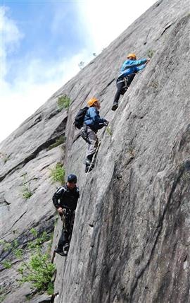 VIA FERRATA TROGFJELL: En smak av sørlandsgranitt. via ferrata trogfjell