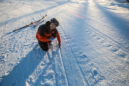 SKISPORENE SIER ALT: Om du ikke kan få se opptak av hvordan teknikken din, så kan man se på spora sine, sier Finseth. Foto: Christian Nerdrum SKISPORENE SIER ALT: Om du ikke kan få se opptak av hvordan teknikken din, så kan man se på spora sine, sier Finseth. Foto: Christian Nerdrum