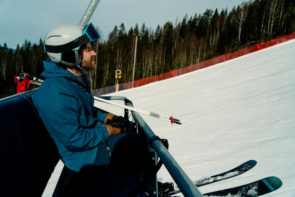 RINGREV: Erlend Sande har testet ski for Fri Flyt gjennom to tiår. Foto: Christian Nerdrum
