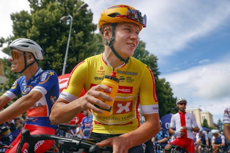 TIL SYKEHUS: Jonas Abrahamsen, her fra fjorårets Tour de Pologne hvor han ledet rittet i to etapper. Foto: Cor Vos