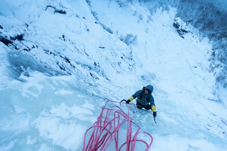 FINE FORHOLD: Helgen serverer mange muligheter for fet isklatring i Romsdal, men det varsla mildværet kan  sette en stopper for de fineste turene neste uke. Foto: Asgeir Rusti