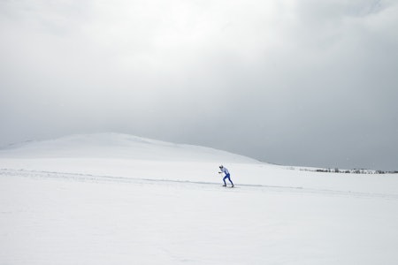 LANGRENNSLØPERENS DRØM: Hvit oppkjørt ødemark. Foto: Tor Simen Ulstein langrenn på hovden
