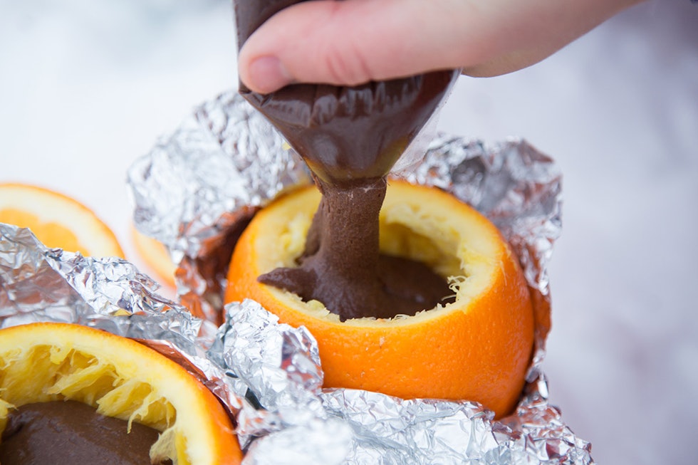sjokoladefondant i appelsin