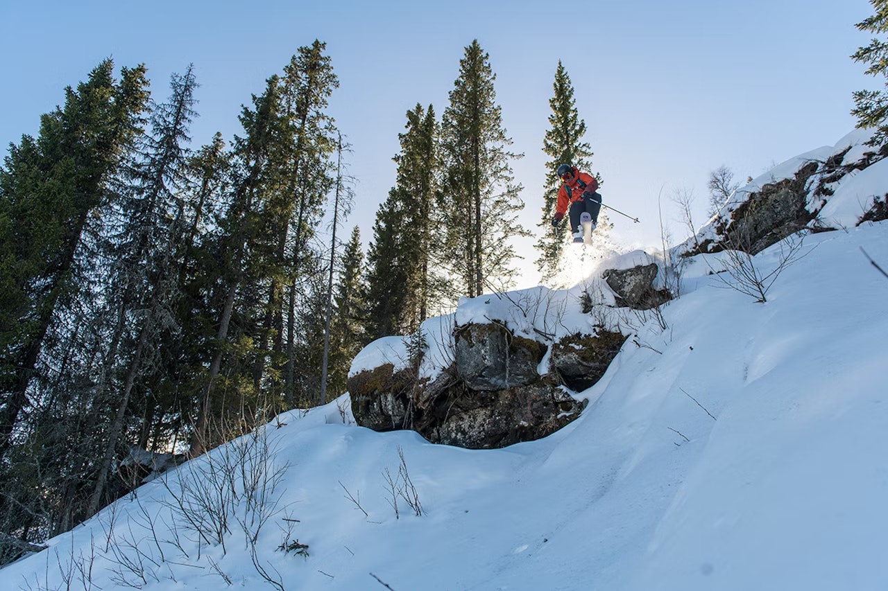 I AKSJON: Her herjer artikkelforfatter Meirik i Ål skisenter, mon tro hvilke gloser som ble sagt her? Foto: Vegard Breie