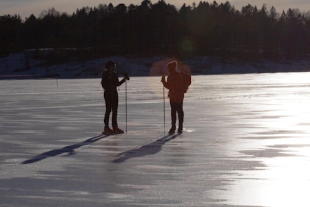 GLIDENDE OVERGANG: Da Oslofjorden forvandlet seg til et blankt lerret. Foto: Gunhild Aaslie Soldal GLIDENDE OVERGANG: Da Oslofjorden forvandlet seg til et blankt lerret. Foto: Gunhild Aaslie Soldal