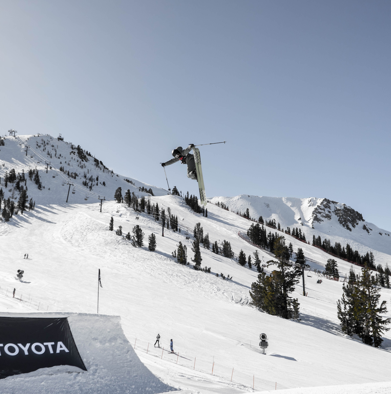 VANT: Johanne Killi vant lørdagens slopestylefinale i Mammoth California etter at hun landet første run. Foto: Freeskilandslaget