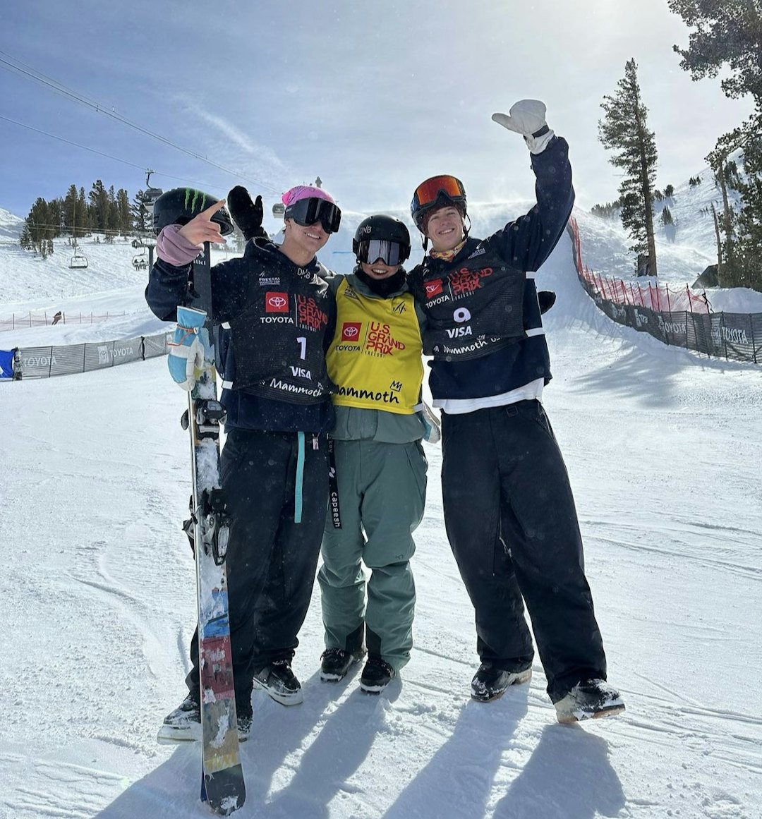 NORSK DOMINANS: Birk Ruud og Johanne Killi tok hver sin seier i Mammoth. Sebastian Schjerve ble nummer to i herreklassen. Foto: Freeskilandslaget NORSK DOMINANS: Birk Ruud og Johanne Killi tok hver sin seier i Mammoth. Sebastian Schjerve ble nummer to i herreklassen. Foto: Freeskilandslaget