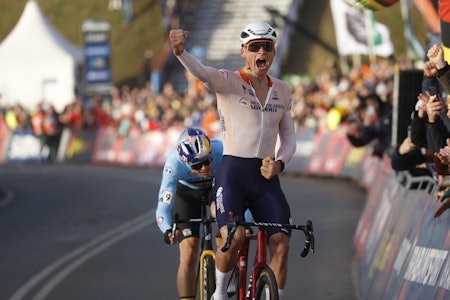 VERDENSMESTER: Mathieu van der Poel var best da det gjeldt som mest, mens Wout van Aert gikk på et sviende nederlag. Foto: Cor Vos