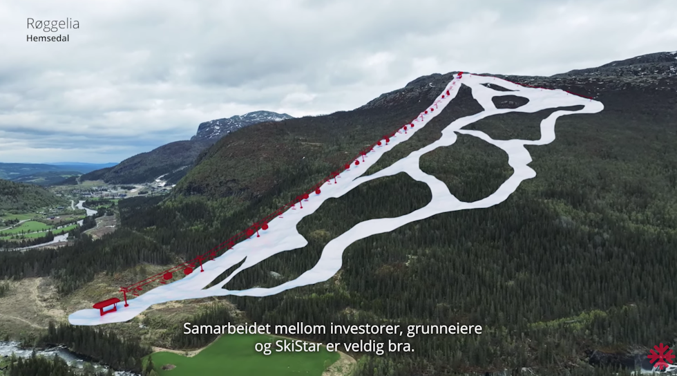 PROSJEKT RØGGELIA: Prosjektet presentert i videoen til SkiStar viser hvordan de ønsker å utvikle Røggelia/Gummiskogen. Foto: Skjermdump/SkiStar PROSJEKT RØGGELIA: Prosjektet presentert i videoen til SkiStar viser hvordan de ønsker å utvikle Røggelia/Gummiskogen. Foto: Skjermdump/SkiStar
