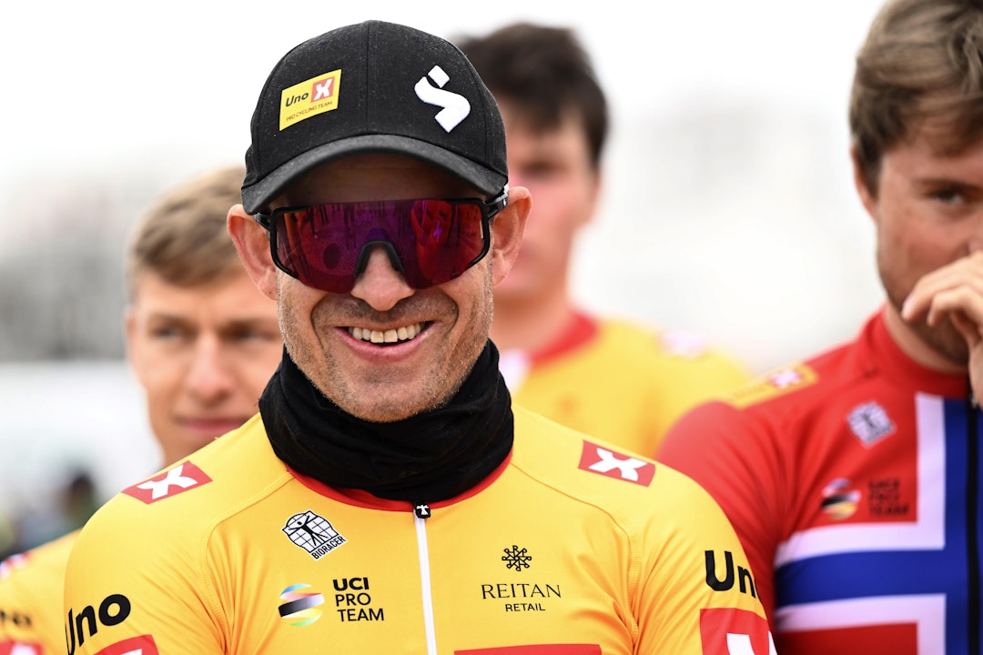 GRUNN TIL Å SMILE: Alexander Kristoff, her før starten på etappen. Foto: Cor Vos GRUNN TIL Å SMILE: Alexander Kristoff, her før starten på etappen. Foto: Cor Vos