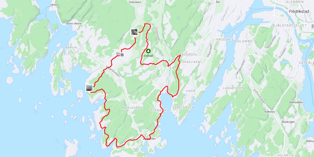 LANGS KYSTEN: ruten vi syklet er 17km lang og har mange fine stipartier. Foto: Lars Frederic Nordbakken