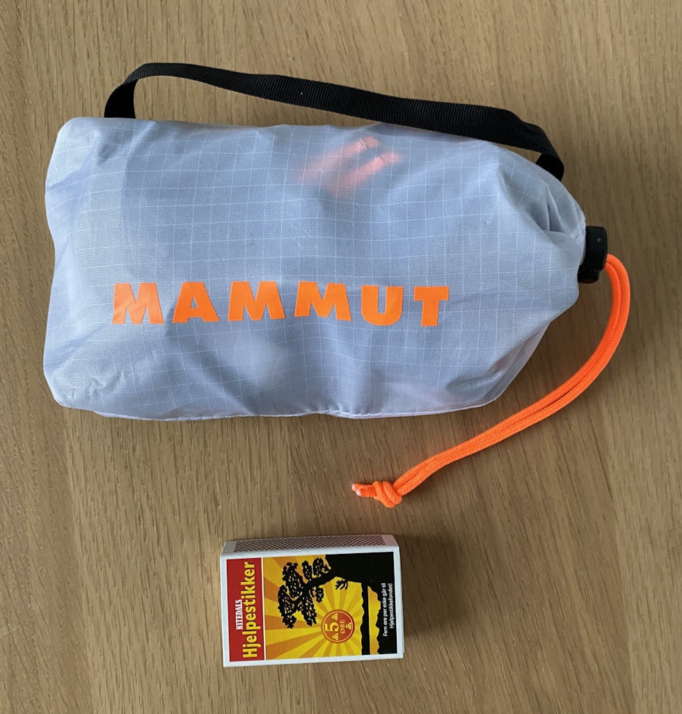 KOMPAKT: Mammut Eiger Speed tar temmelig lite plass. KOMPAKT: Mammut Eiger Speed tar temmelig lite plass.