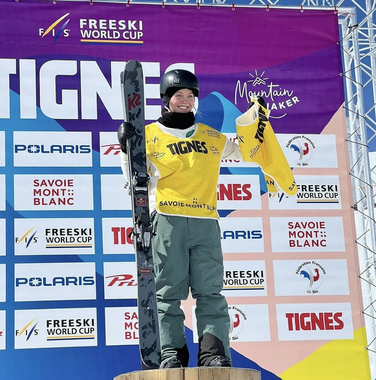 ANDREPLASS: Johanne Killi tok andreplassen i Tignes, med nok en pallplass sikret hun sammenlagtseieren i verdenscupen. Foto: Freeskilandslaget ANDREPLASS: Johanne Killi tok andreplassen i Tignes, med nok en pallplass sikret hun sammenlagtseieren i verdenscupen. Foto: Freeskilandslaget