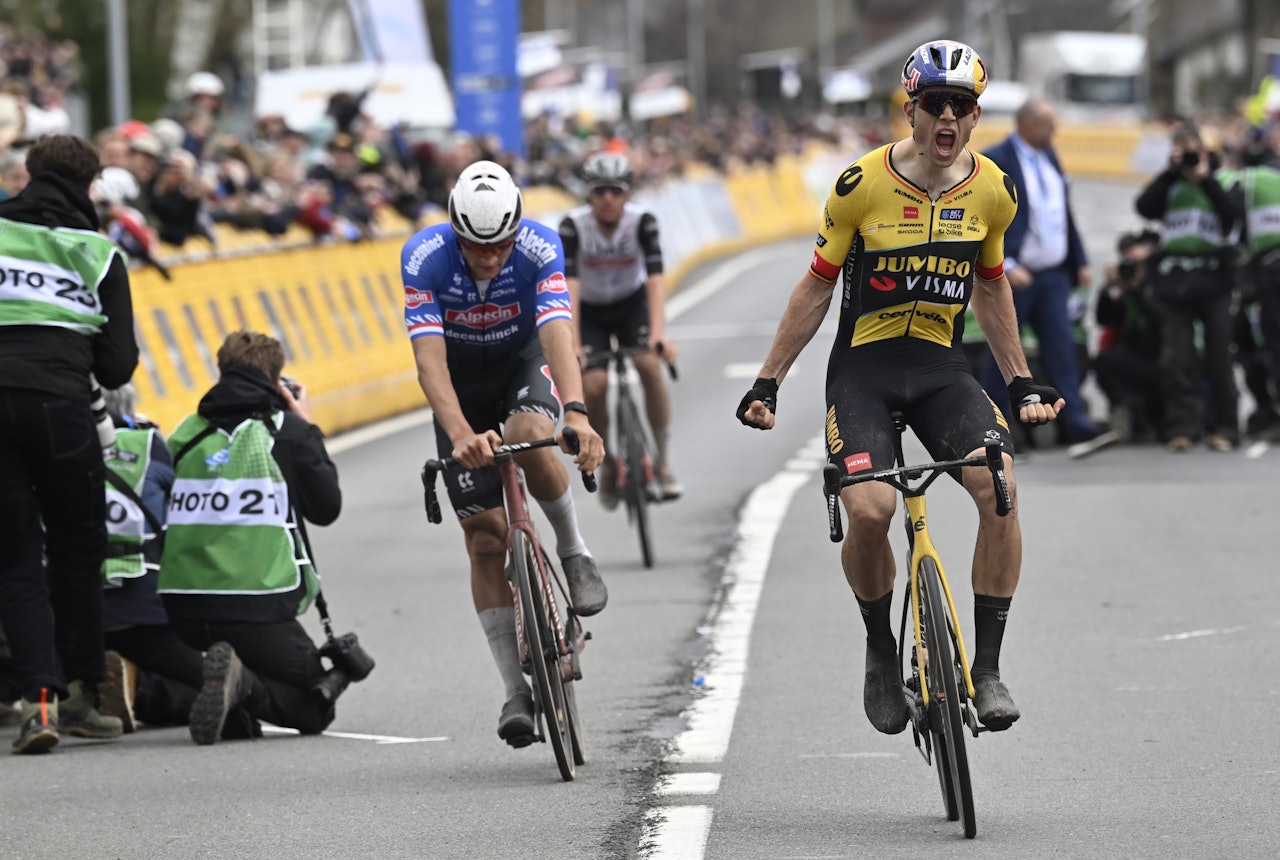 SLO POGACAR OG VAN DER POEL: Wout van Aert gikk seirende ut av gigantduellen i E3 Saxo Bank Classic. Foto: Cor Vos SLO POGACAR OG VAN DER POEL: Wout van Aert gikk seirende ut av gigantduellen i E3 Saxo Bank Classic. Foto: Cor Vos