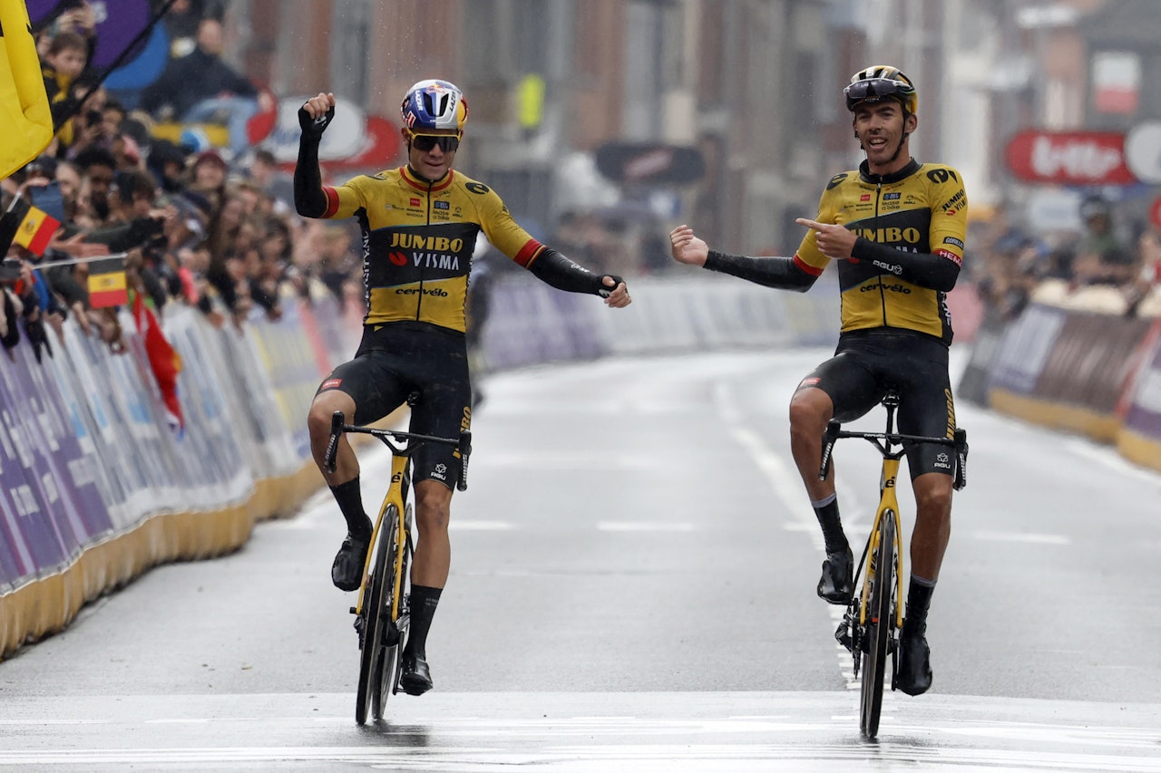 DOMINERTE: Wout van Aert og Christophe Laporte (Jumbo-Visma) kjørte fra alt og alle i Gent-Wevelgem. Foto: Cor Vos DOMINERTE: Wout van Aert og Christophe Laporte (Jumbo-Visma) kjørte fra alt og alle i Gent-Wevelgem. Foto: Cor Vos